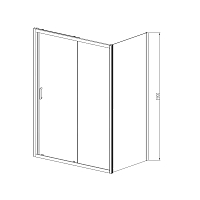 Душевой уголок Vincea Alpha 1950x1500x800 золото брашированное VSR-3AL8015CLG