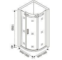 Душевой уголок Good Door Galaxy 1950x900x900 Черный ГЛ00016
