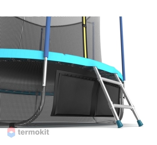 Батут с внутренней сеткой и лестницей Evo Jump Internal 12ft (Wave) + нижняя сеть