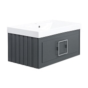 Тумба под раковину LA FENICE Cubo 77 подвесная серо-зеленый FNC-01-CUB-G-80