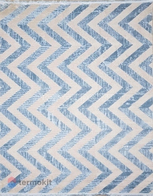 Ковёр Kitroom Sardes 80x150 прямоугольный синий 6214A