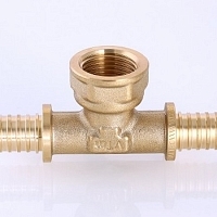 Valtec Тройник надвижной с внутренней резьбой 16х1/2"х16 латунь CW614N