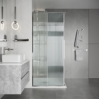 Душевой уголок Niagara Nova 1950x1000x1000 (рифленое стекло) хром NG-4624-34