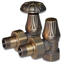 EXEMET Комплект декоративных вентилей угловых для чугунных радиаторов 1/2&quot;, BGL-1056							