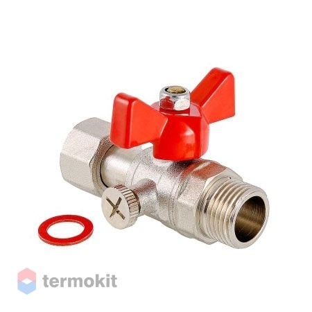 Valtec Кран шаровой для подключения манометра с наружной резьбой 1/2" x 1/2"