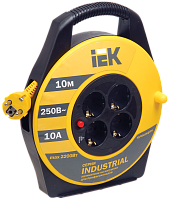 Катушка IEK УК10 с т/з 4 места 2Р+PЕ/10м 3х1,5 мм2 Industrial