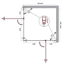 Душевой уголок BelBagno ETNA 1950х800х1000 хром ETNA-AH-22-80/100-C-Cr