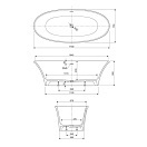 Ванна из искусственного камня Cezares Melodia 1700х750 MELODIA-170-75-57-G