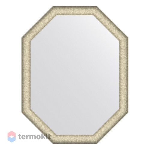 Зеркало в багетной раме EVOFORM OCTAGON 70 брашированное серебро BY 7427