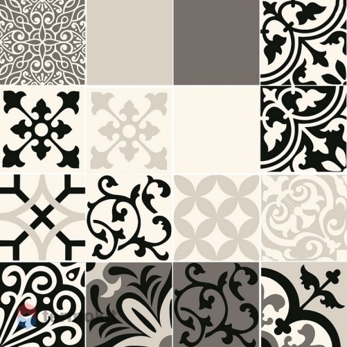 Керамическая плитка Tubadzin Beat of White D-16-elementowy Patch A декор 59,8x59,8