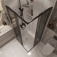 Душевой уголок Niagara Nova 1950x900x900 (тонированное стекло) черный матовый NG-2823-34BLACK