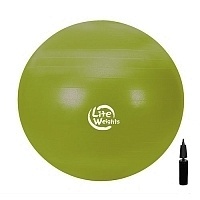 Мяч гимнастический Lite Weights 1866LW 65 см, салатовый антивзрыв, с насосом