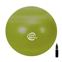 Мяч гимнастический Lite Weights 1866LW 65 см, салатовый антивзрыв, с насосом