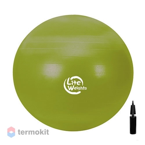 Мяч гимнастический Lite Weights 1866LW 65 см, салатовый антивзрыв, с насосом