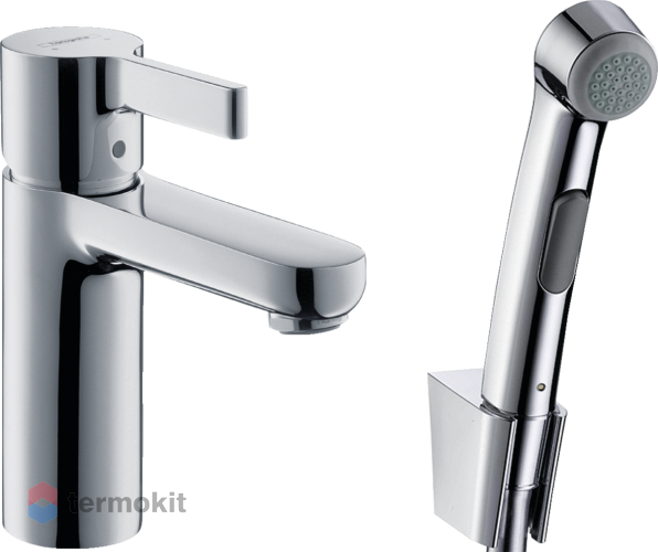 Смеситель для раковины Hansgrohe Metris S 90 с гигиеническим душем 31160000