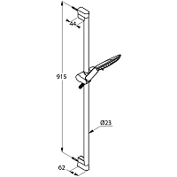 Душевой гарнитур Kludi Fizz 3 режима, черный/хром 6774087-00 УЦЕНЕННЫЙ