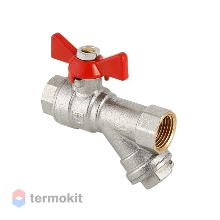 Valtec Кран шаровой Combi со встроенным фильтром 1/2" (бабочка)