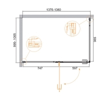 Душевой уголок Cezares Bellagio 2000x1400x1000 черный матовый BELLAGIO-AH-1-140/100-C-NERO