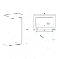 Душевая дверь RGW Leipzig LE-03 80х195 06120308-11 Хром УЦЕНЕННАЯ