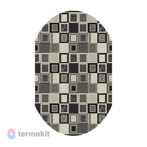 Ковёр Kitroom Флурлюкс (Сизаль) 120x170 овальный серый/бежевый 51104 50311