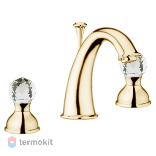 Смеситель для раковины Webert Karenina с донным клапаном золото KA750101010
