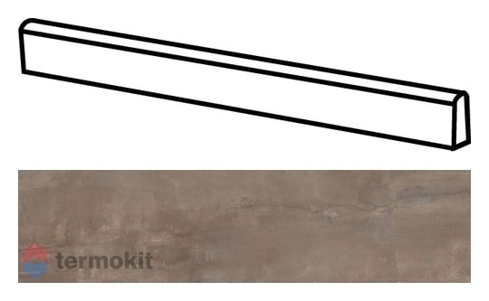 Керамогранит ABK Interno 9 Battiscopa Mud Nat Rett плинтус 5,5x60