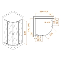 Душевой уголок RGW Passage PA-52 1950x900x900 хром 03085299-11