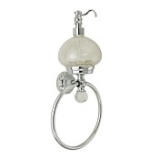 Дозатор жидкого мыла с кольцом Migliore Cristalia настенный хром/SWAROVSKI 16801