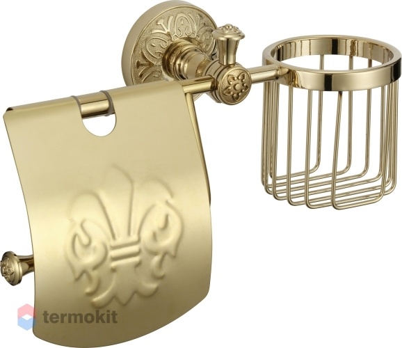 Держатель для туалетной бумаги и освежителя Savol золотой S-L05851B