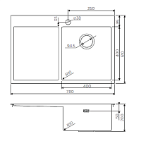 Мойка для кухни Omoikiri Akisame 78-GM-R 4973100