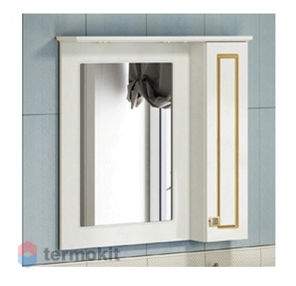 Зеркальный шкаф Comforty Палермо-80 подвесной патина золото 00004143508