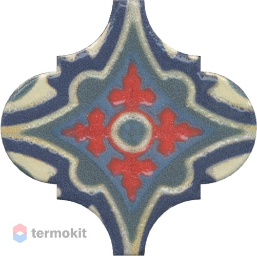 Керамическая плитка Kerama Marazzi Арабески Майолика OS/A29/65000 орнамент декор 6,5x6,5