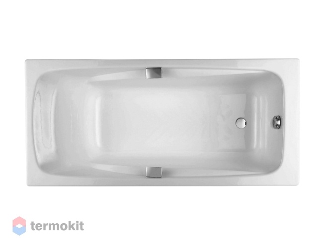 Чугунная ванна Jacob Delafon Repos 180x85 с отверстиями для ручек E2903-00