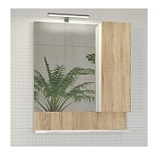 Зеркальный шкаф Comforty Рига-70 подвесной дуб сонома 00004142212