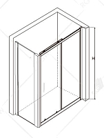 Душевой уголок RGW Classic CL-48B (CL-14B + Z-050-1B) 1850x1600x1000 черный 32094806-014