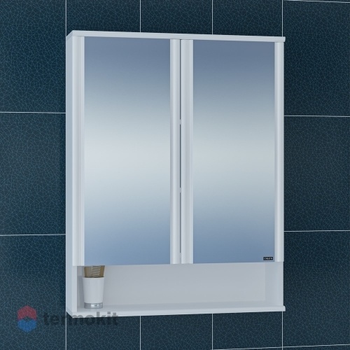 Зеркальный шкаф СанТа Вегас 70 подвесной белый глянец 700179