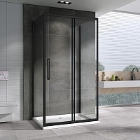 Душевой уголок ABBER Schwarzer Diamant 1950x1200x700 черный AG30120BH-S70B-S70B