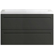 Тумба под раковину ART&MAX PLATINO 100 подвесная серый матовый AM-Platino-1000-2C-SO-GM