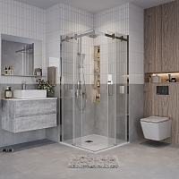 Душевой уголок Grossman Classic 1950x1000x1000 хром 300.K33.04.1010.10.00