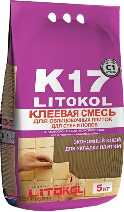 Клей Litokol K17 серый 5кг