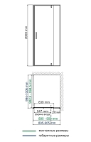 Душевой уголок WasserKRAFT Elbe 2000x900x1000 черный 74P18