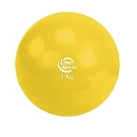 Медбол Lite Weights 1кг 1701LW, желтый