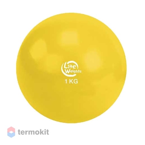 Медбол Lite Weights 1кг 1701LW, желтый