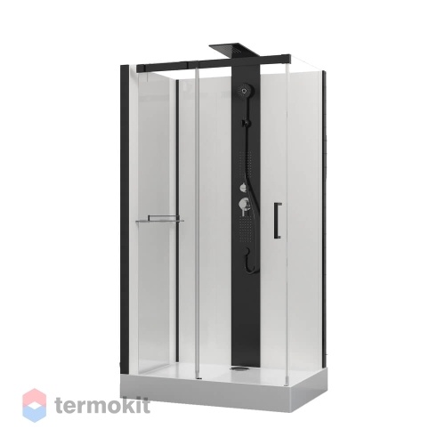 Душевая кабина Black&White Galaxy 110x80 черный матовый G8708