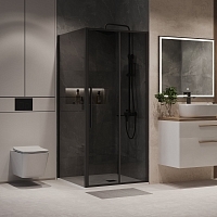Душевой уголок Niagara Nova 1950x1100x800 (тонированное стекло) черный матовый NG-85-11TB-TB80-34