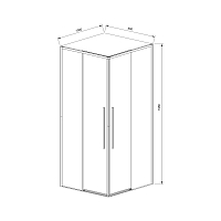 Душевой уголок Vincea Slim-N 1950x1000x900 черный VSS-4SN9010CLB