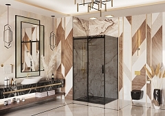 Душевой уголок Ambassador Benefit 2000x1400x1000 (тонированное стекло) черный 19022203HBB-100HBB