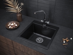 Мойка для кухни Paulmark Praktisch черный металлик PM105152-BLM