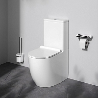 Унитаз напольный AM.PM Like безободковый с бачком с сиденьем микролифт C808600SC