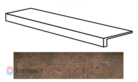 Ступень Natucer Ferro di Boston Rosso фронтальная 32x120